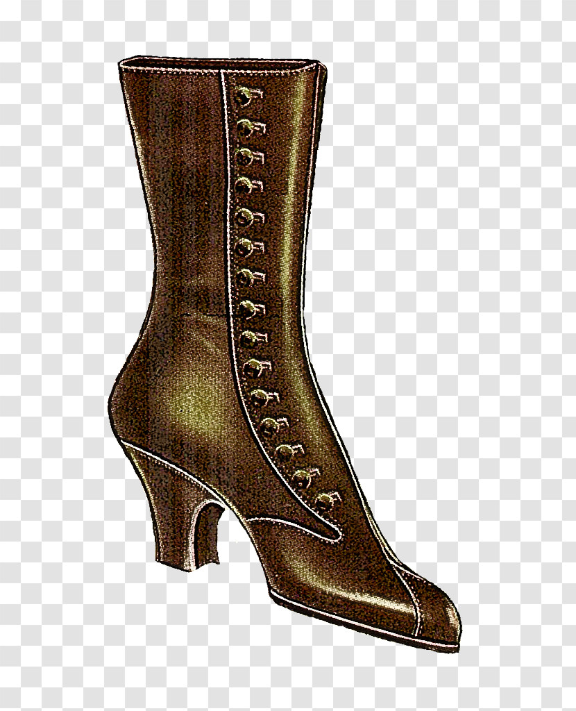 Footwear Boot Shoe High Heels Brown Transparent PNG