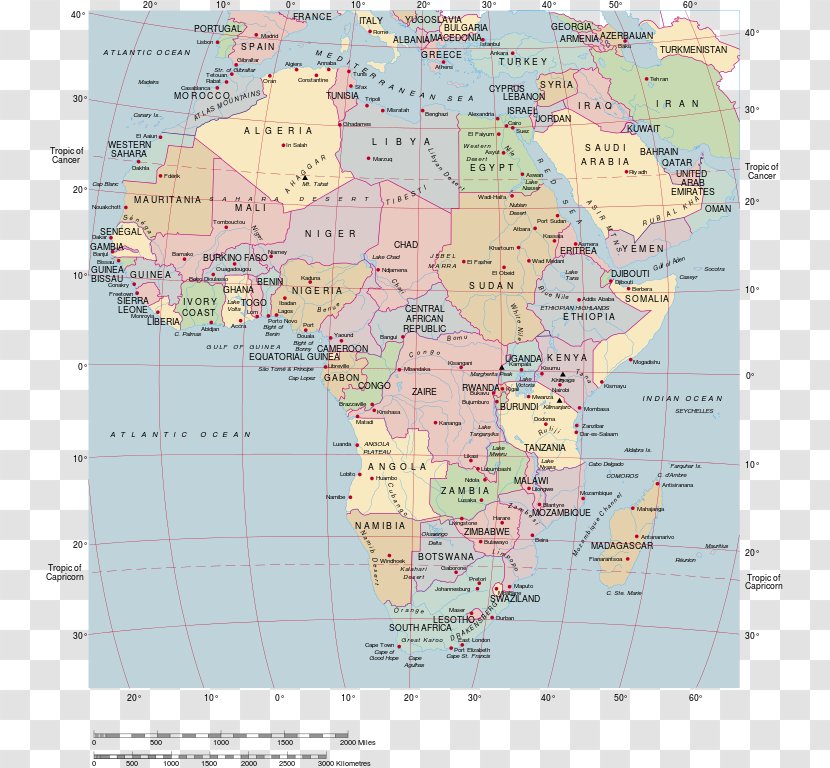 Africa World Map Geographic Coordinate System - Latitude Transparent PNG