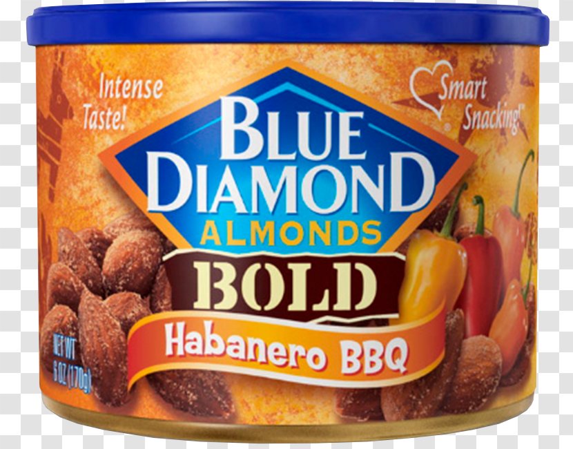 Vegetarian Cuisine Blue Diamond Almonds Bold Habanero BBQ Natural Foods Peanut - Bbq - Inner Mongolia Barbecue Transparent PNG