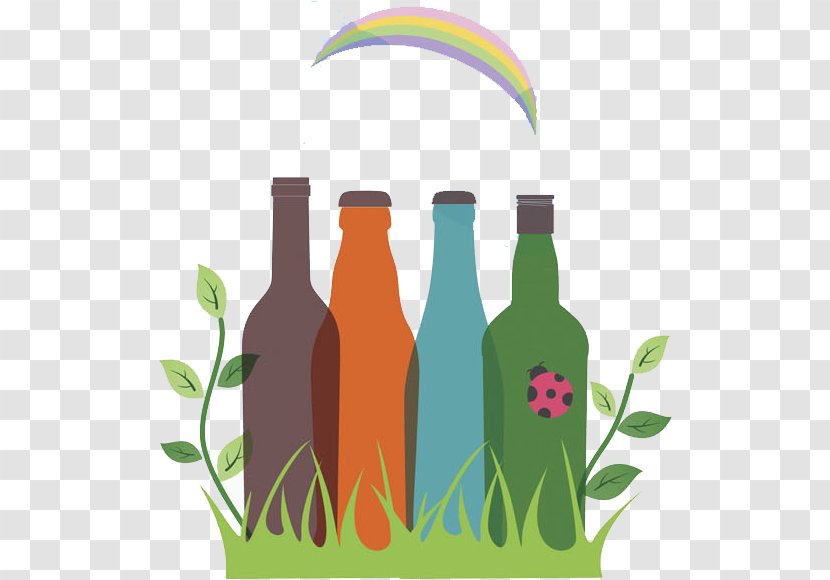 Beer Glass Bottle Clip Art - Wine - Different Bottles Transparent PNG