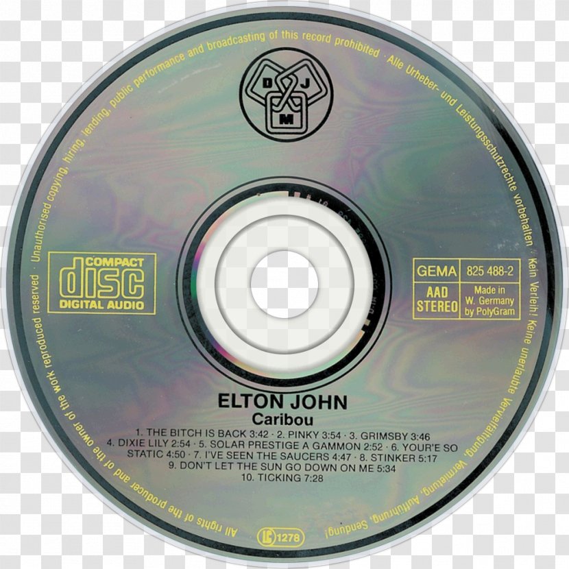 Compact Disc Brand Disk Storage - Label - Elton John Transparent PNG