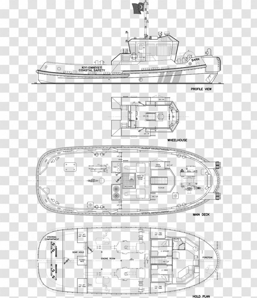 Technical Drawing Naval Architecture Boat Design Diagram - Heavy Cruiser - Ironclad Warship Transparent PNG