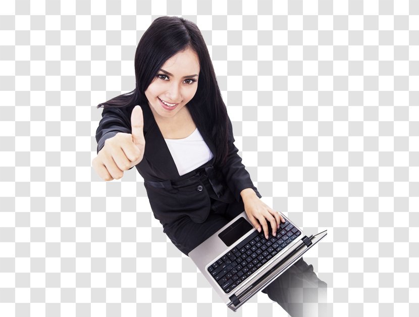 Laptop Ultrabook User Businessperson Computer - Online - Office Lady Transparent PNG