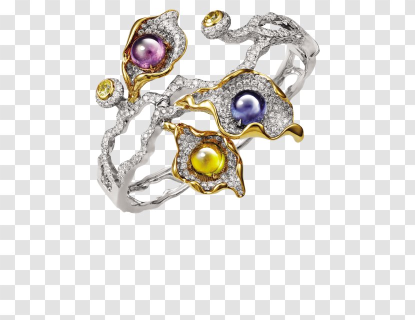 Diamond Ring Sapphire Jewellery Bracelet - Pearl Transparent PNG