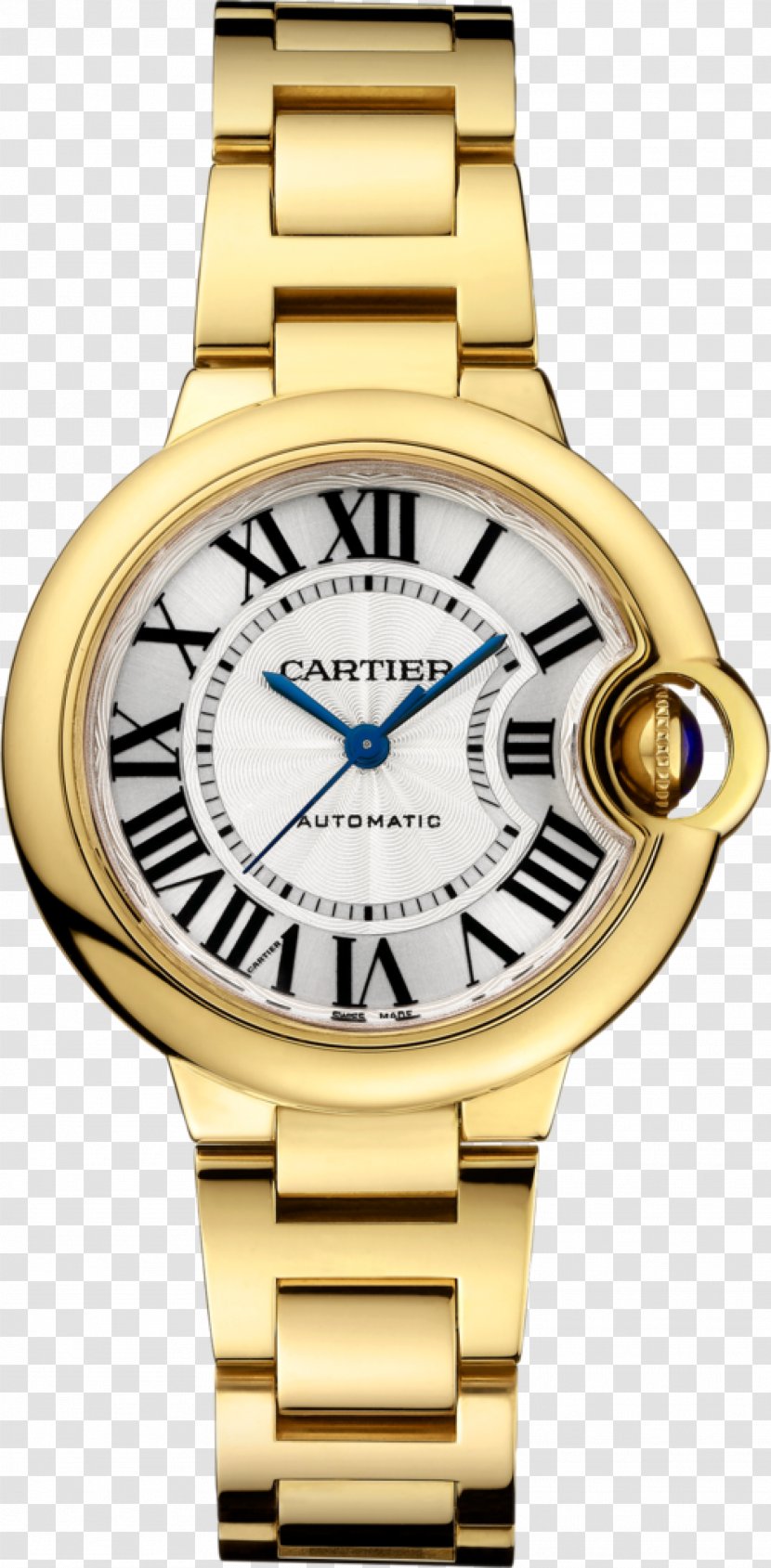 Cartier Ballon Bleu Automatic Watch Gold - Accessory Transparent PNG