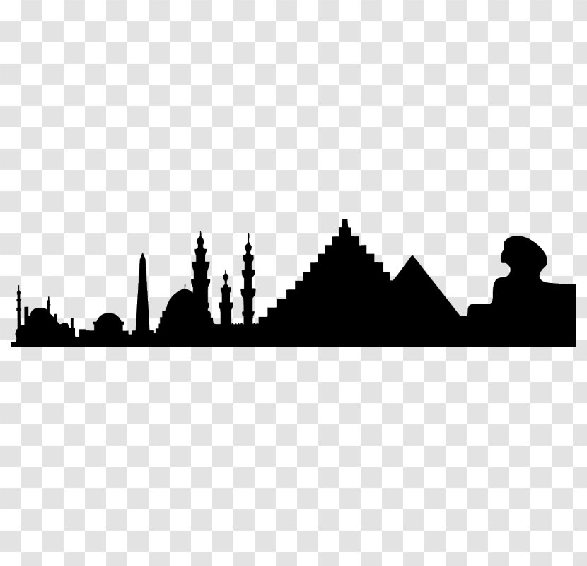 Cairo Wall Decal Sticker Silhouette - Black - City Transparent PNG