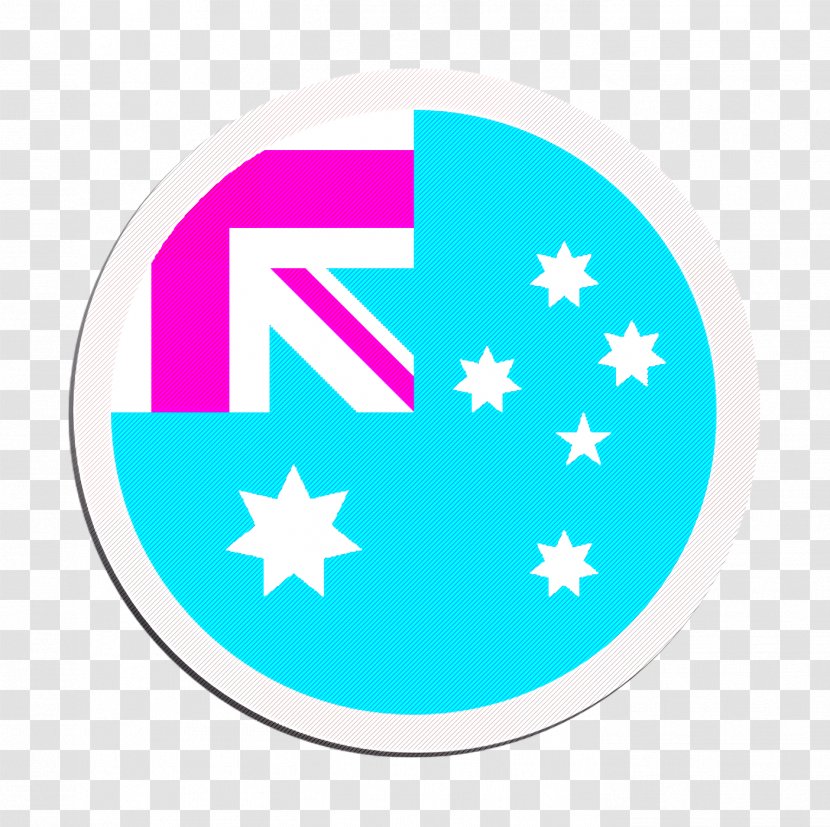 Countrys Flags Icon Australia - Aqua Turquoise Transparent PNG