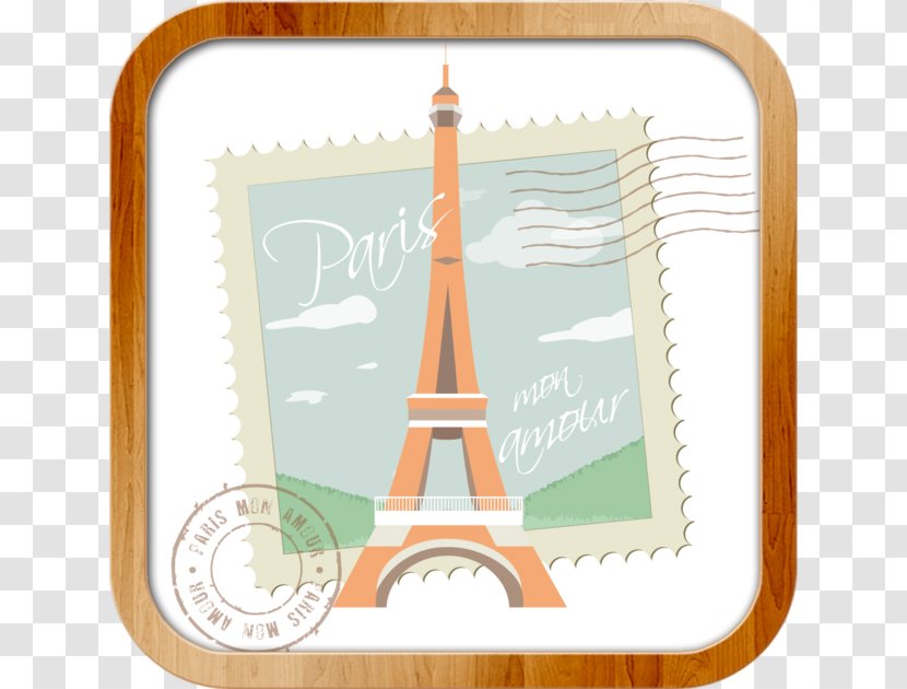 Postcard Indonesia Stamp Postcrossing - Paris - Eiffel Tower Transparent PNG