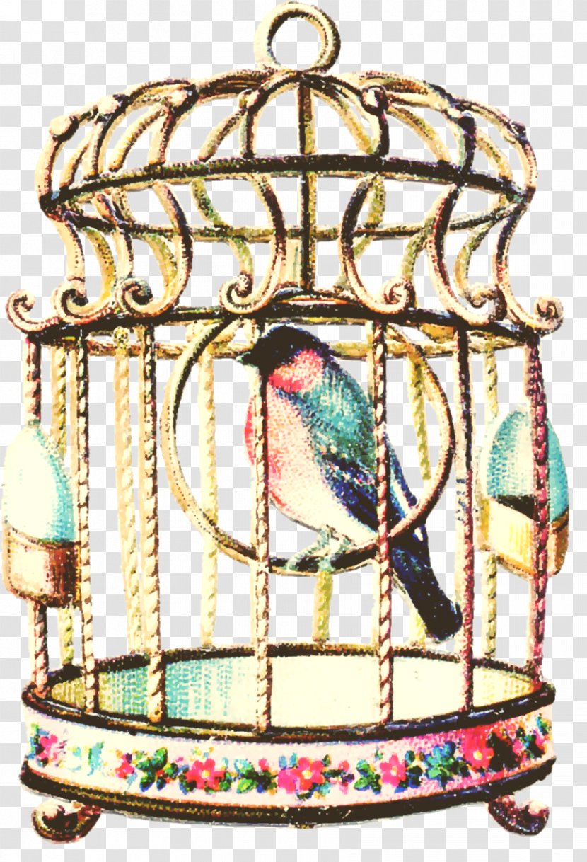 Birdcage Parrot Budgerigar - Interior Design Services - Hand-painted Birds And Bird Cage Transparent PNG