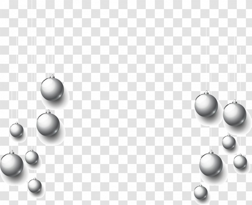 Silver Ornament - Pearl - Simple Ornaments Transparent PNG