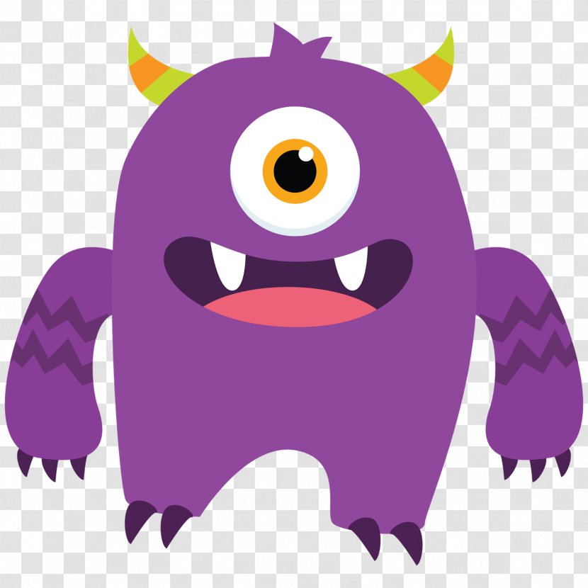 Monster Halloween Clip Art - Purple - Cliparts Transparent PNG