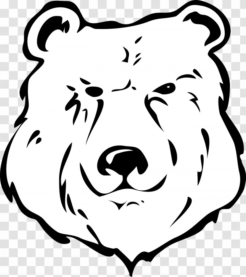Brown Bear Giant Panda Grizzly Clip Art - Silhouette - Head Pattern Transparent PNG