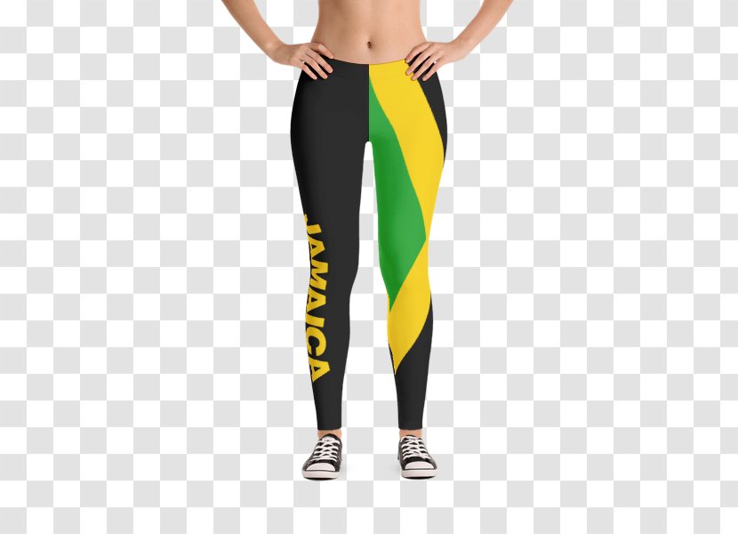Leggings Clothing Capri Pants Waist Yoga - Sneakers - Jamaica Flag Transparent PNG