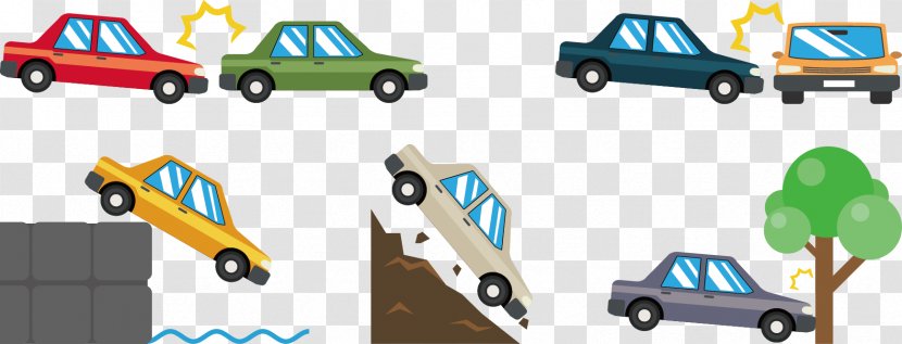 Car Traffic Collision Accident Illustration - Automotive Design - Vehicle Accidents Transparent PNG