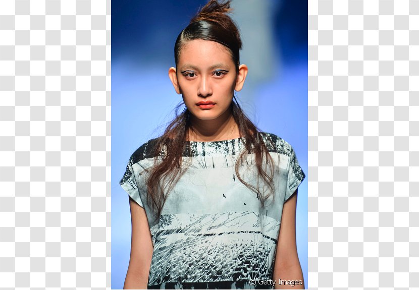 Runway Fashion Week Model Long Hair - Cartoon Transparent PNG