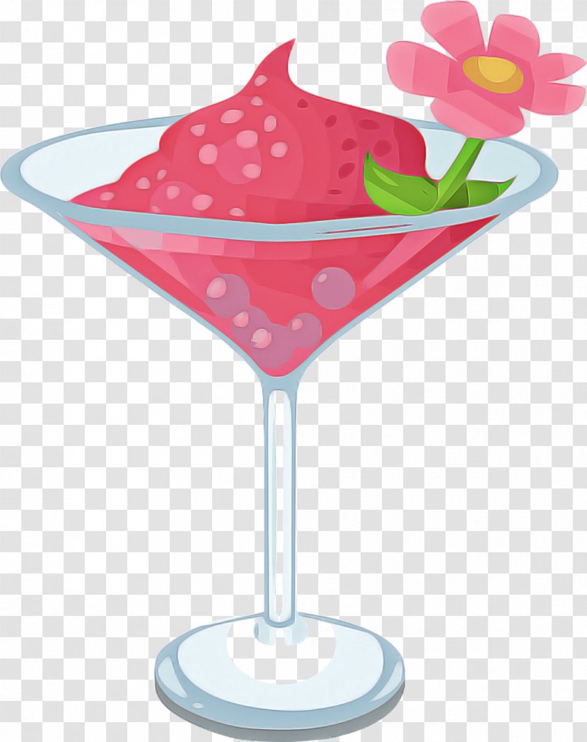 Martini Glass Cocktail Garnish Drink Pink - Drinkware Lady Transparent PNG