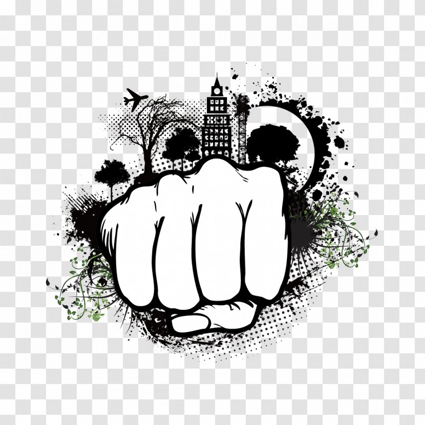 T-shirt Graphic Design - Frame - Fist And Construction Transparent PNG