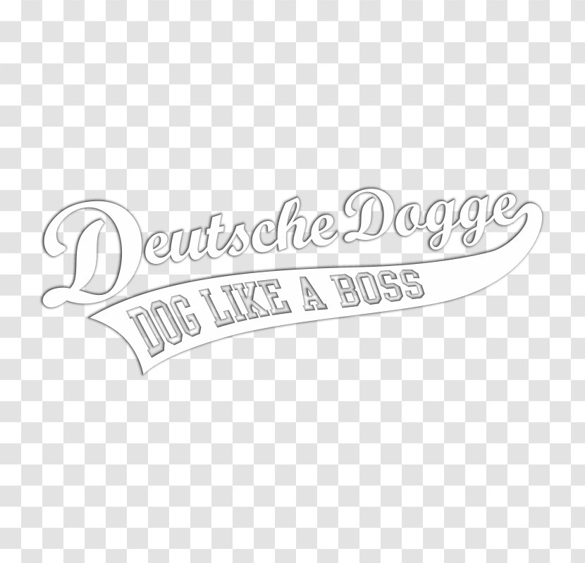Logo Brand Line White Font - Deutsche Dogge Transparent PNG