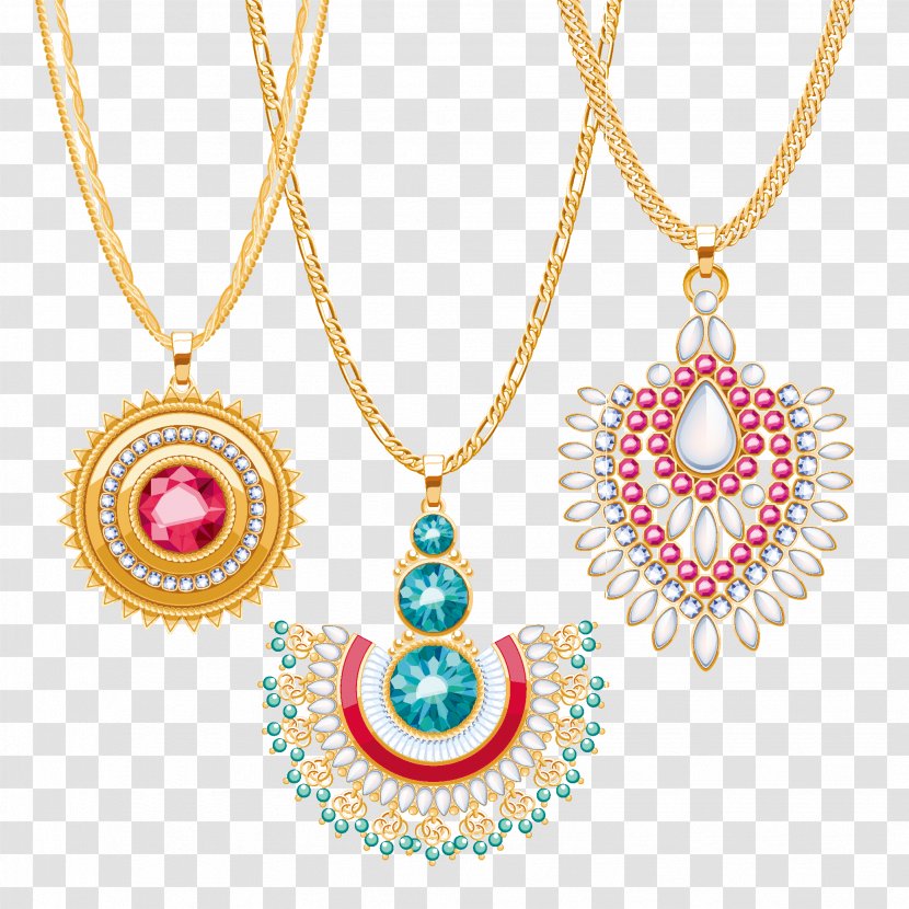 Necklace Jewellery Gold Diamond - Chain - Absolute Dollar Vector Material Transparent PNG