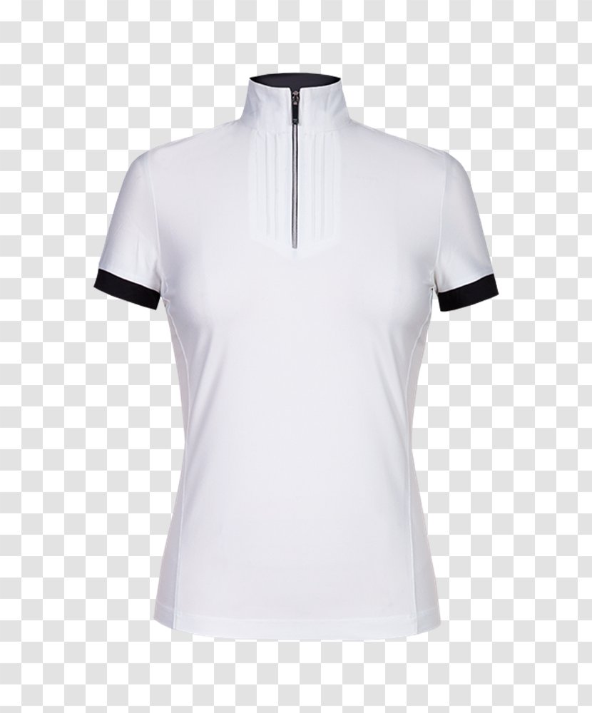 T-shirt Polo Shirt Shoulder Tennis Collar - White Short Sleeves Transparent PNG