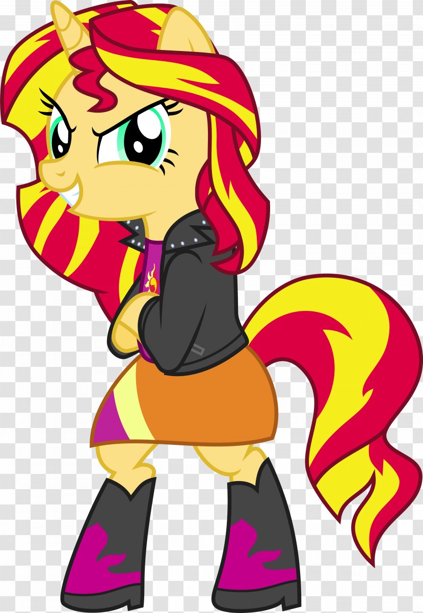 Sunset Shimmer Pony Twilight Sparkle Pinkie Pie Applejack - Horse Like Mammal - Fan Vector Transparent PNG