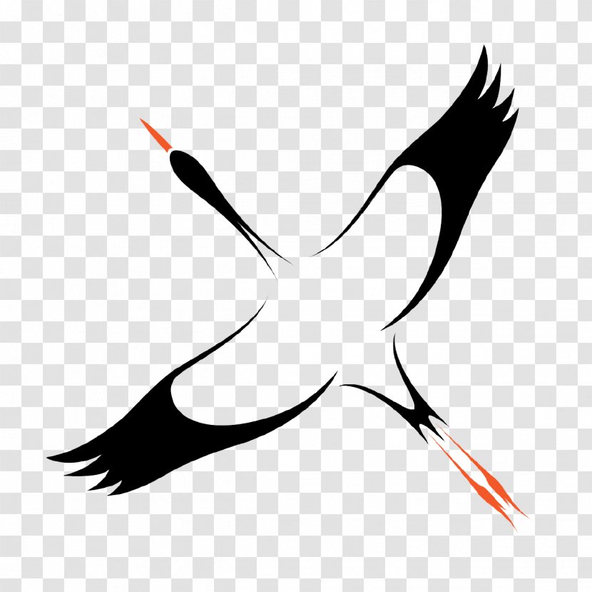 Heron White Stork Asian Openbill Clip Art - Black Transparent PNG