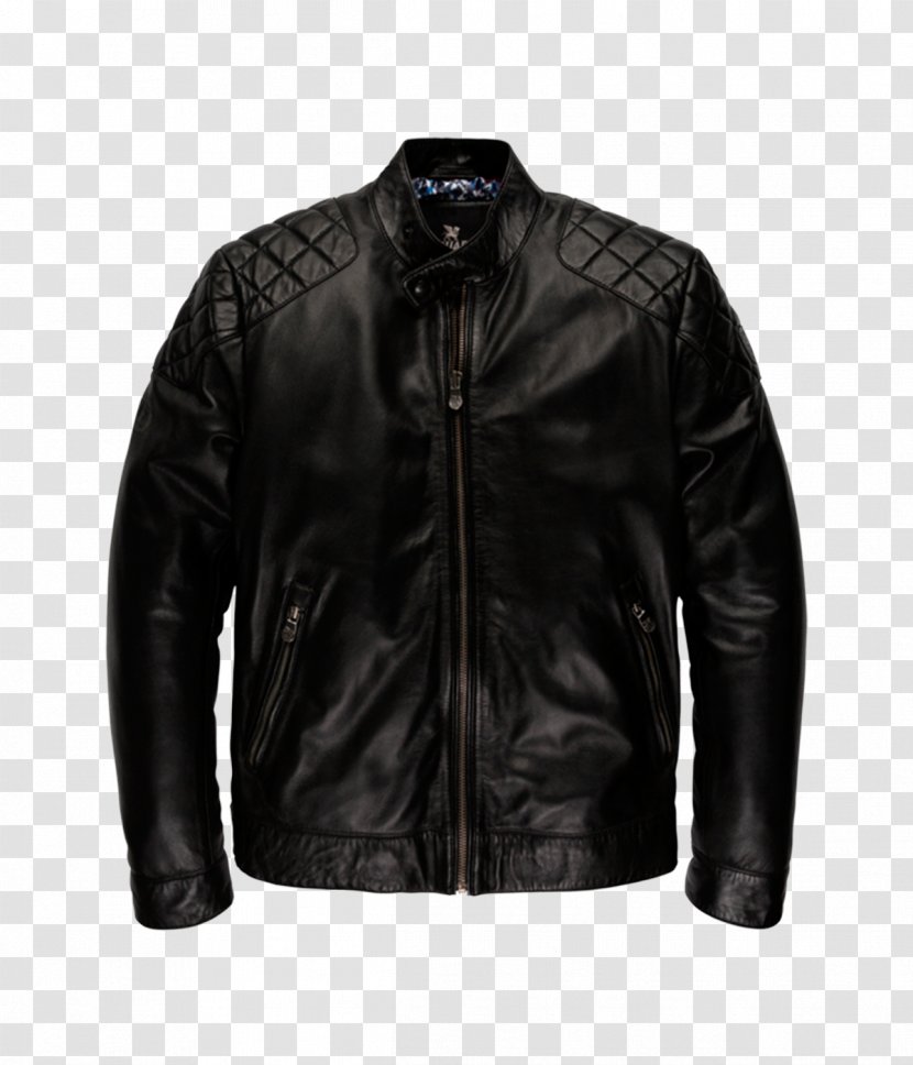 Leather Jacket Flight Clothing - Nappa Transparent PNG