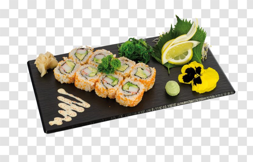 California Roll Canapé Tray Garnish Hors D'oeuvre - Tableware Transparent PNG