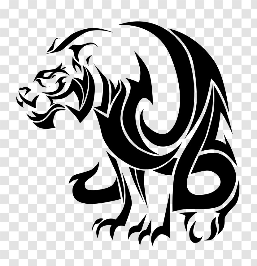 Tiger Tattoo Lion - Vertebrate - Designs And Meanings Transparent PNG