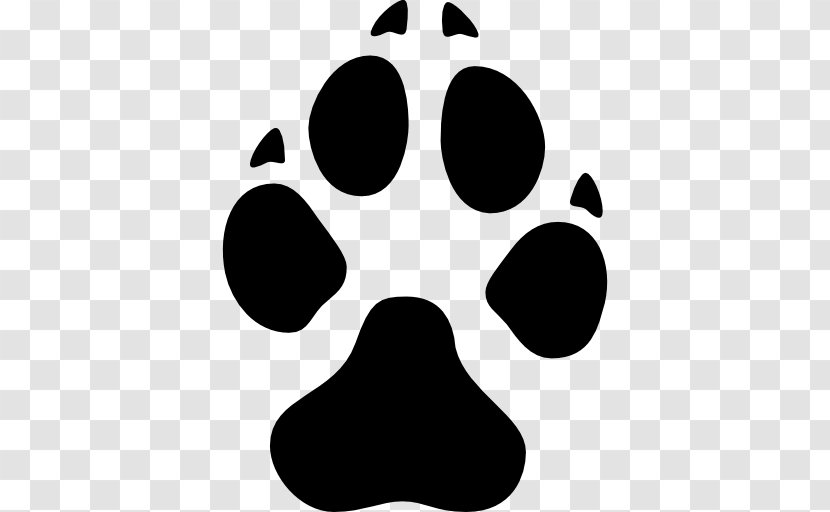 Dalmatian Dog Puppy Paw Yorkshire Terrier Clip Art - Black And White - Animal Track Transparent PNG