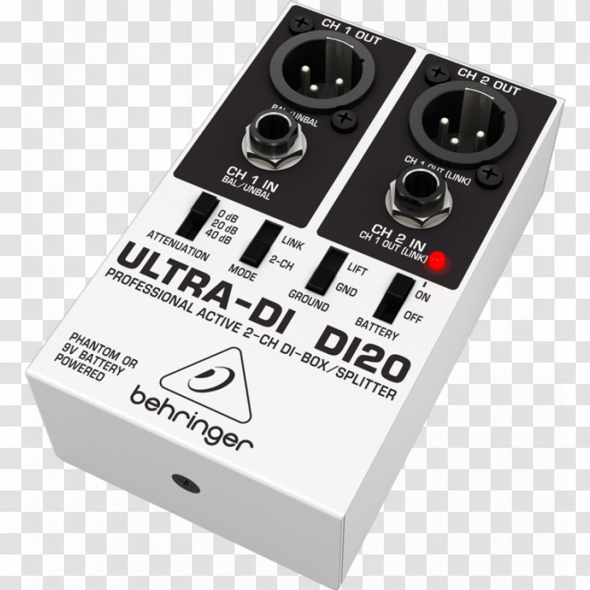 BEHRINGER Ultra-DI DI20 DI Unit ULTRA-DI DI100 Phantom Power - Heart - Confetti Floor Transparent PNG
