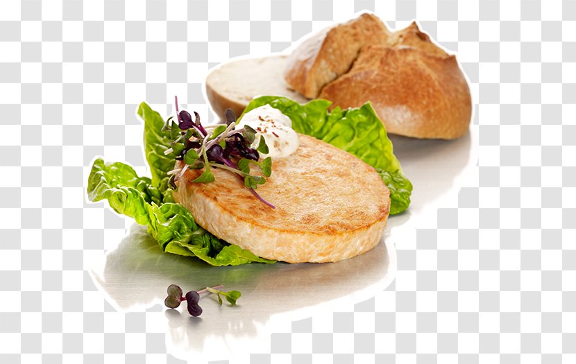 Vegetarian Cuisine Salmon Burger Garnish Dish Ingredient - Atlantic - Chicken Schnitzel Transparent PNG