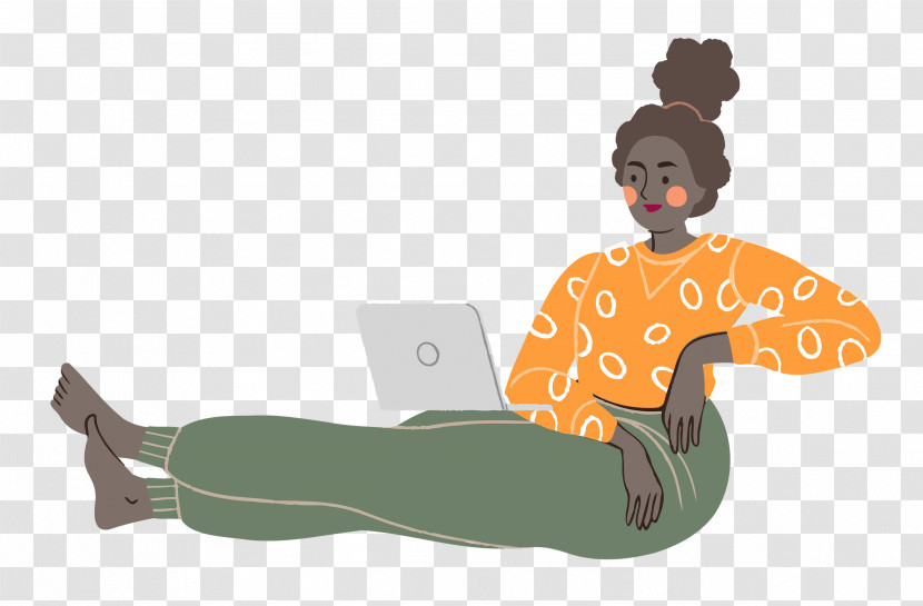 Relaxing Lady Woman Transparent PNG