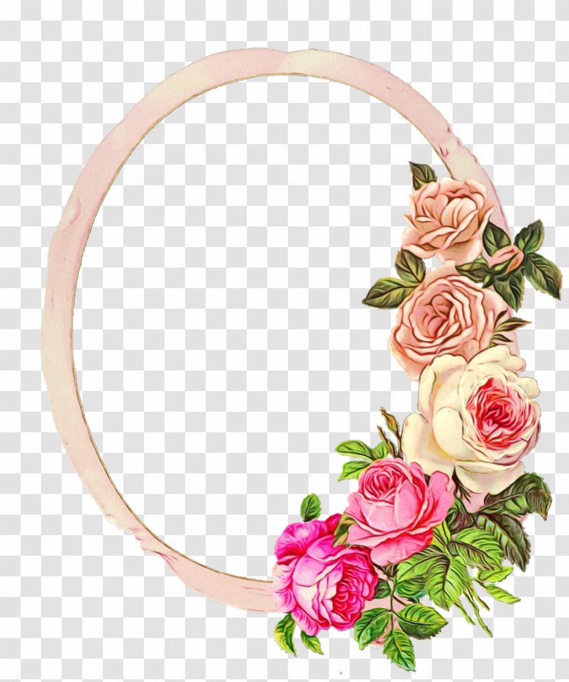 Wedding Floral Frame - Rose - Hair Accessory Ceremony Supply Transparent PNG