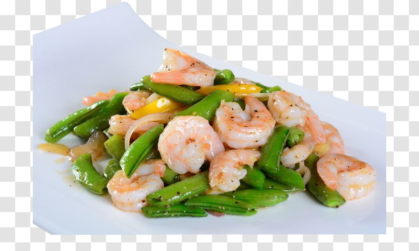 Shrimp Snow Pea Vegetarian Cuisine Red Beans And Rice Thai - Vegetable - Black Pepper Honey Fried Transparent PNG