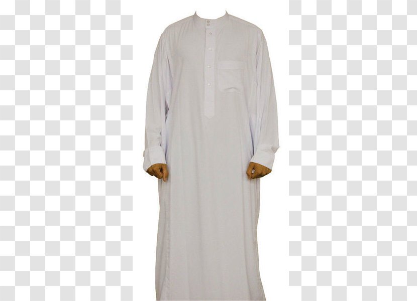 Qamis Djellaba Mecca White Abaya - Shirt - Lab Coats Transparent PNG