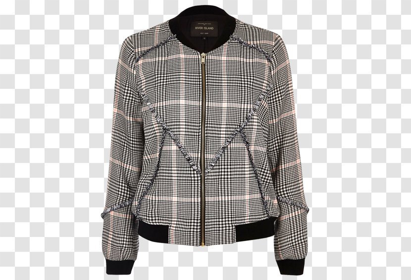 Blouse Tartan Jacket Button Sleeve Transparent PNG