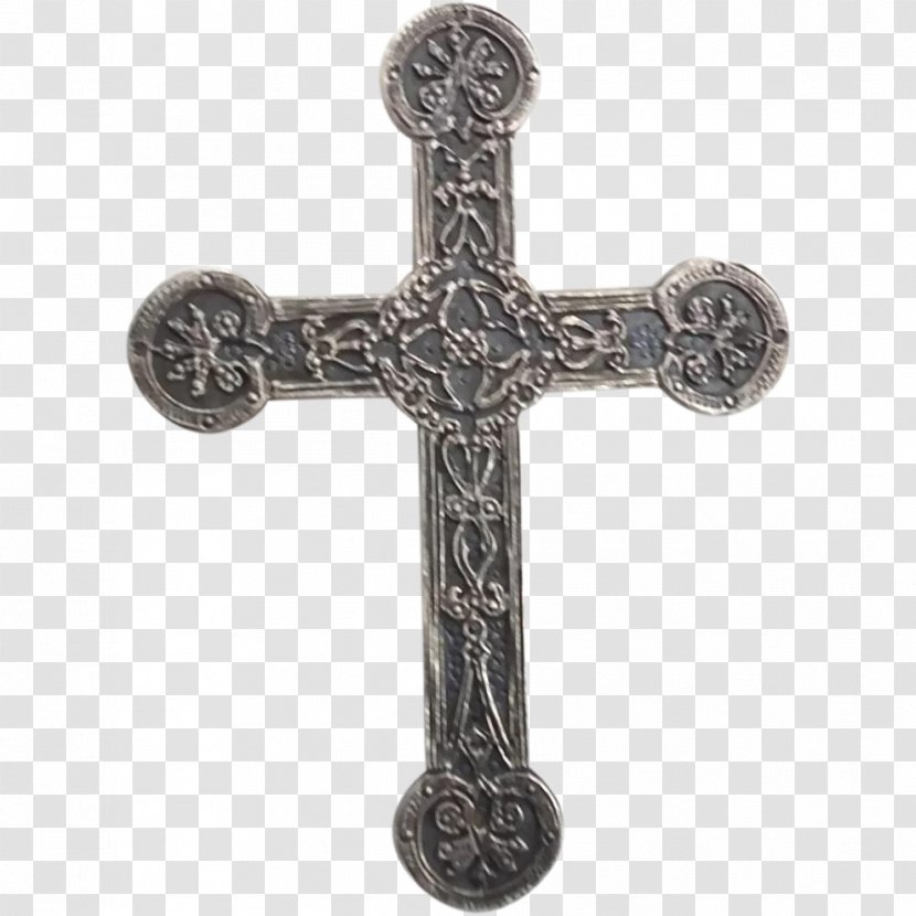 Christian Cross Crucifix Necklace Clip Art - Engraved Transparent PNG