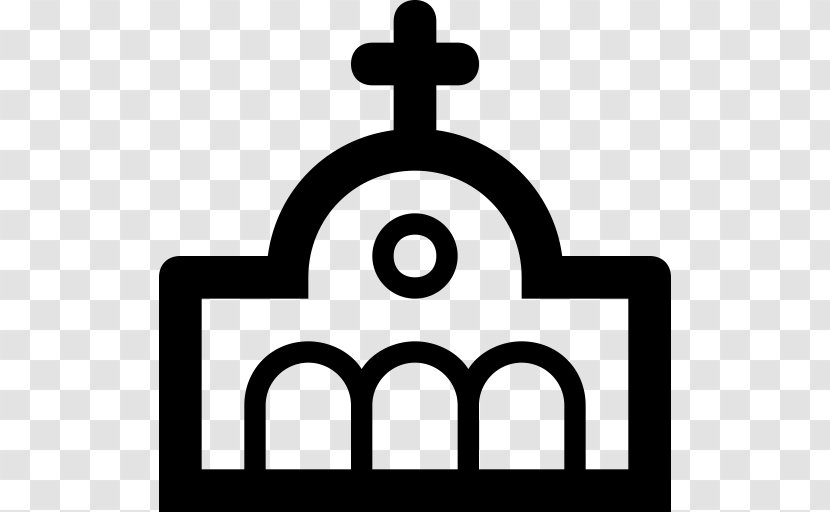 Temple Symbol Religion Church - Black And White - Architecture Icon Transparent PNG