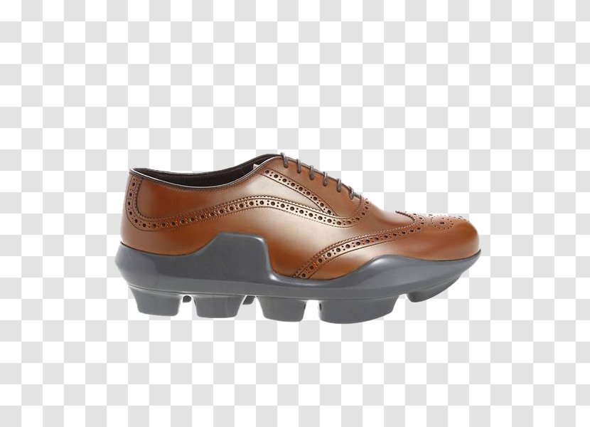 Shoe Cattle Leather Brown - Beige - Prada Men's Casual Shoes Cow Pibuluoke Transparent PNG
