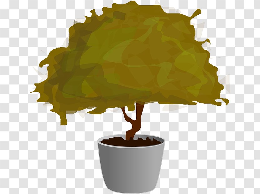 Flowerpot Tree Clip Art - Leaf Transparent PNG