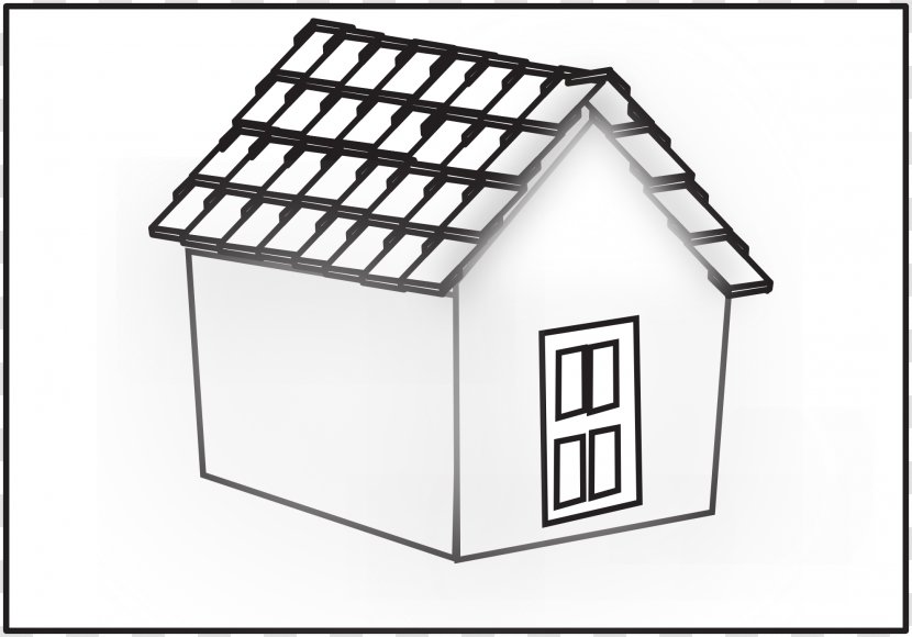 Roof House Black And White Clip Art - Property - Cliparts Transparent PNG