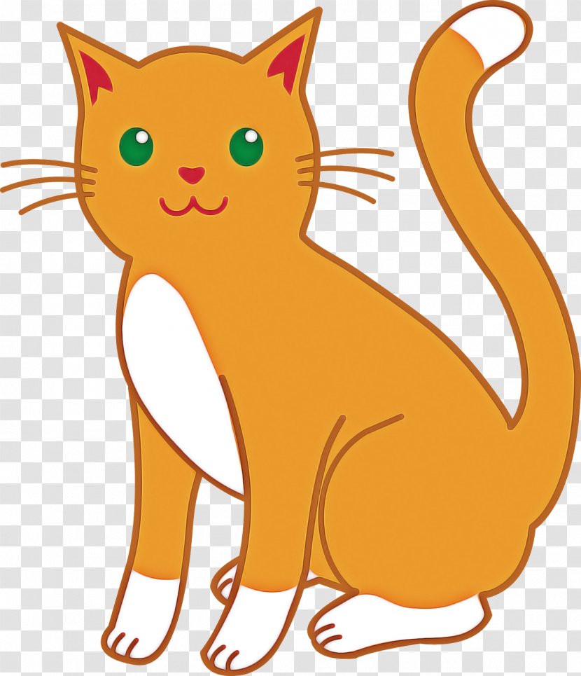 Cat Clip Art Cartoon Whiskers Small To Medium-sized Cats - Line Tail Transparent PNG