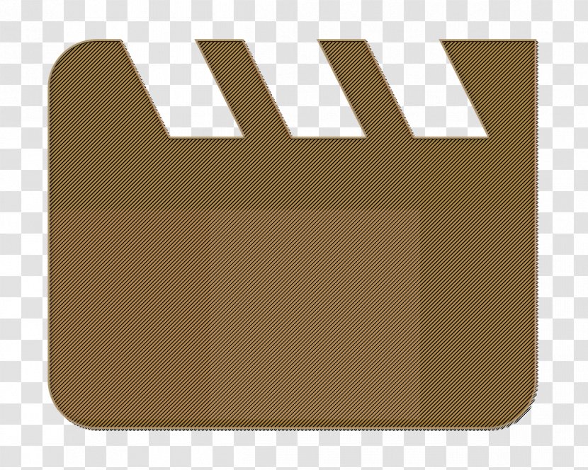 Film Icon Movie Take - Rectangle Beige Transparent PNG