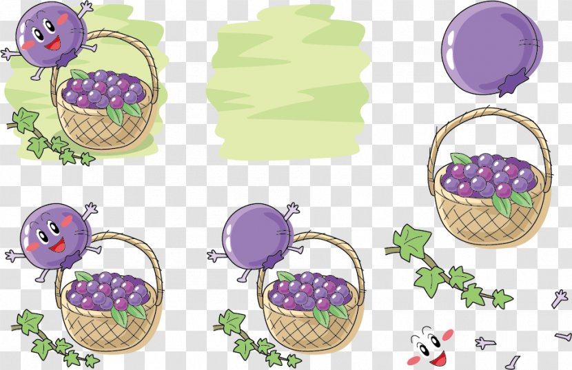 Blueberry Fruit Illustration - Auglis - A Basket Of Blueberries Expression Vector Transparent PNG