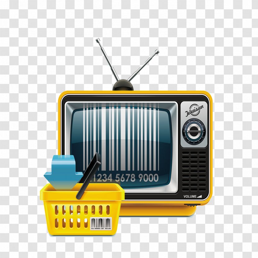Television Show Royalty-free Illustration - Shutterstock - TV With Shopping Basket Transparent PNG