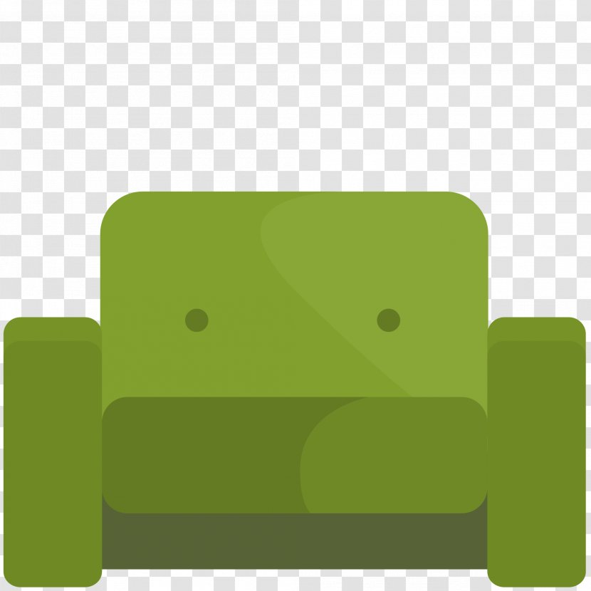 Rectangle Green - Flat Sofa Transparent PNG