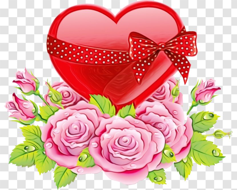 Valentine's Day - Watercolor - Cut Flowers Rose Transparent PNG
