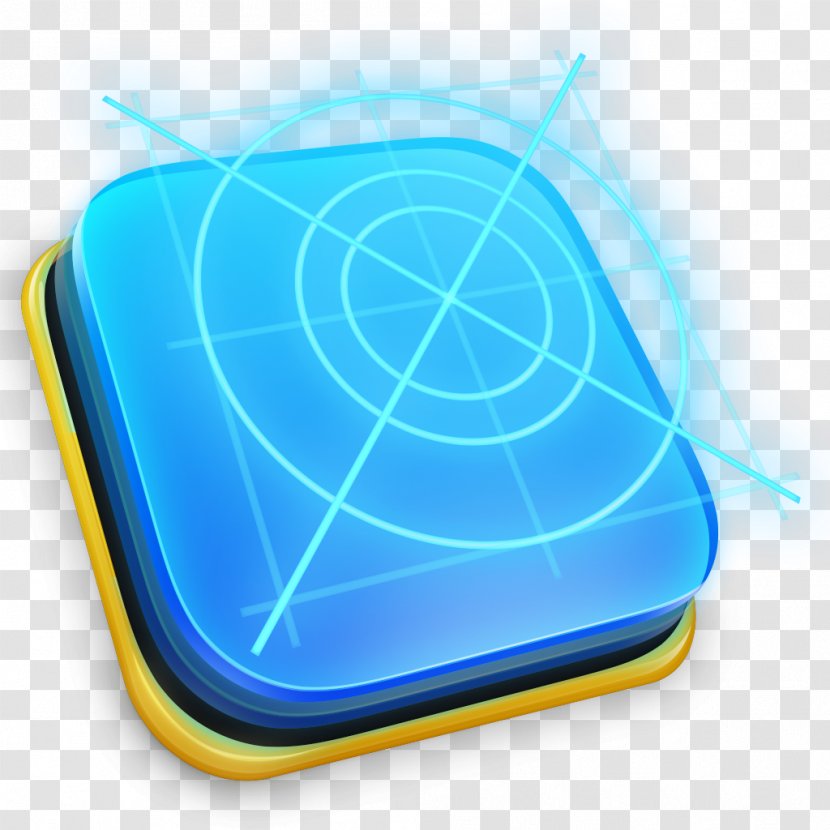 Rectangle Electric Blue Yellow - Point And Click Transparent PNG