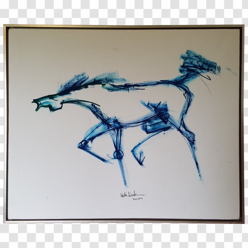 Modern Art Drawing Tree Twig - Watercolor Horse Transparent PNG